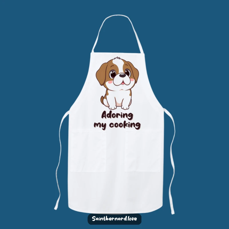 Funny Saint Bernard Adoring Eyes Apron - Kitchen Dog Lover Accessory, Gift