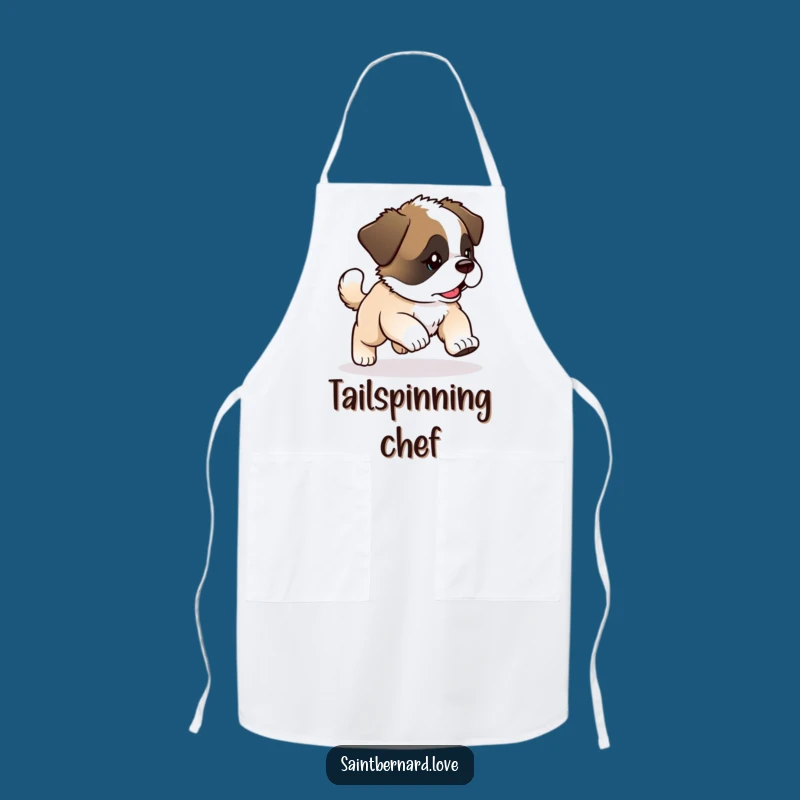 Funny Saint Bernard Apron: Cook with puppy love, a perfect funny gift!