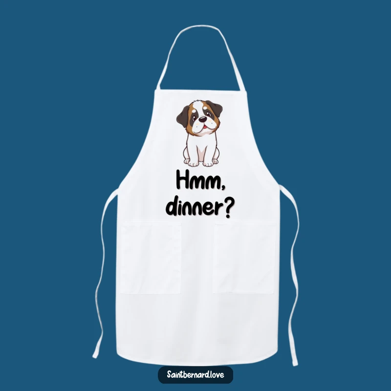 Funny Kawaii Saint Bernard Apron: Cook with Curiosity! - Perfect Funny Gift