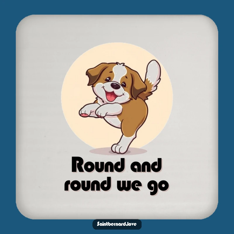Funny Saint Bernard Drink Coasters - Protect Surfaces with Pup Playfulness