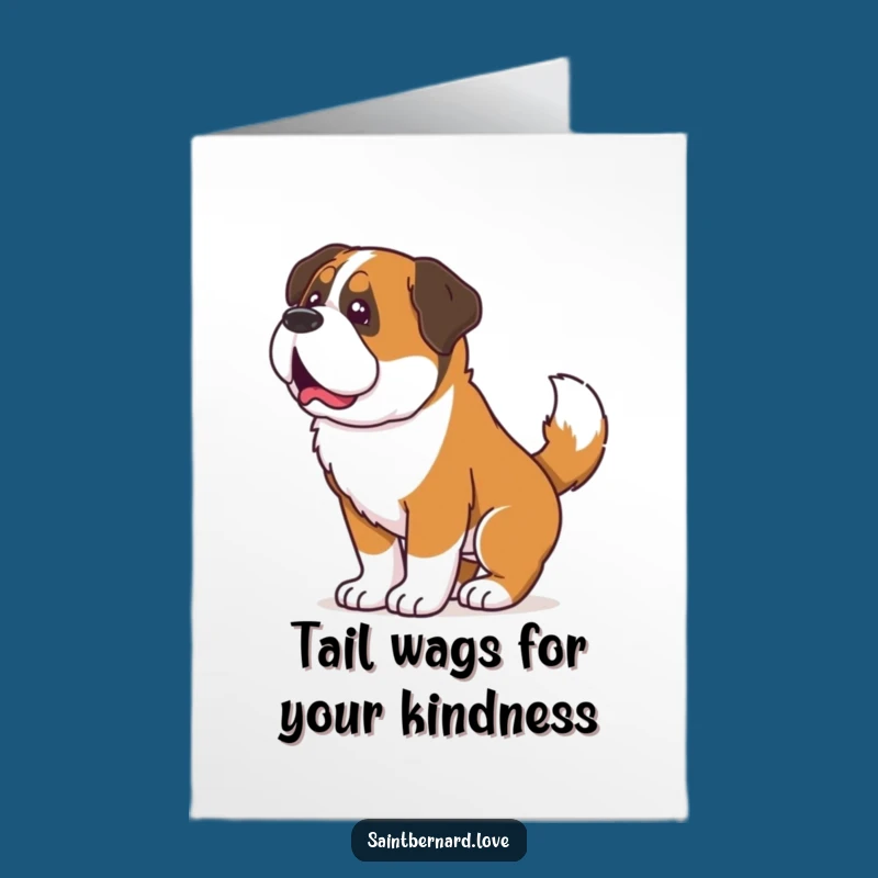 Free Printable Thank You Card: Shaking Saint Bernard, Downloadable Greeting for Big Thanks