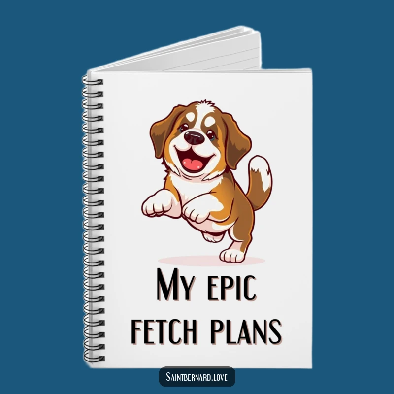 Funny Saint Bernard Fetch Ideas Notebook - Jot Down Your Best Plays!