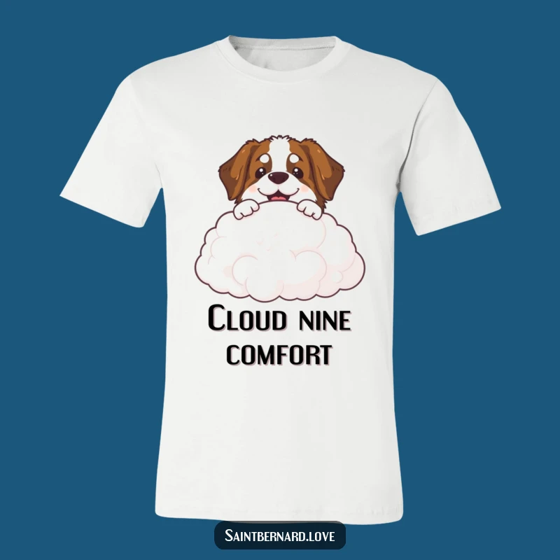 Funny Saint Bernard Cloud Tee - Wear Your Heavenly Dog Smile!