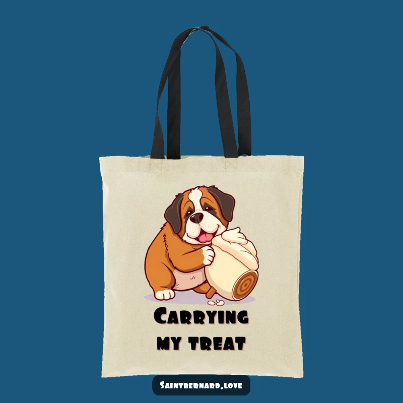 Funny Saint Bernard Ice Cream Tote Bag: Carry Your Sweet Obsession